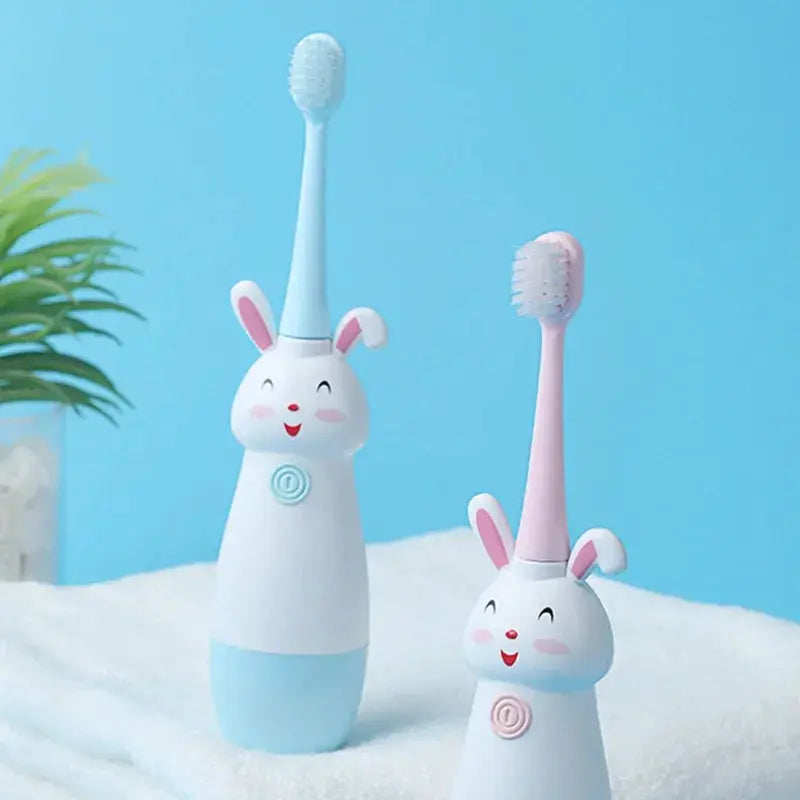 New Sonic Electric Toothbrush For Kids Cute Bunny Cartoon