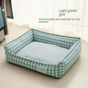 Cozy Square Lattice Pet Bed for Small Medium Dog Cat