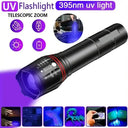Zoomable UV Flashlight - Rechargeable Pet Detector