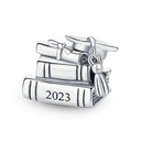 Silver Plated Charm Graduation Books