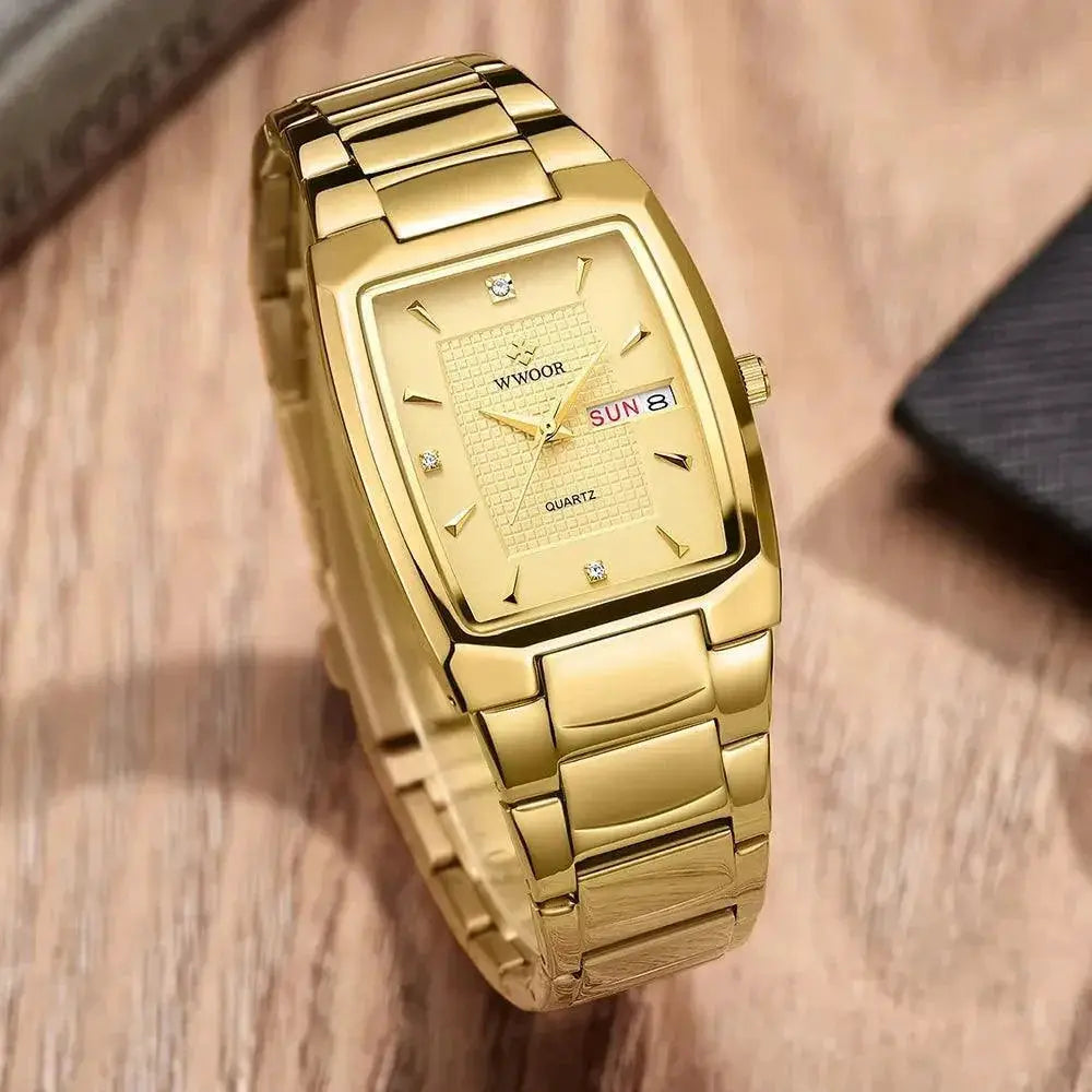 WWOOR Square Luxury Watch Elegant Waterproof Timepiece 50m