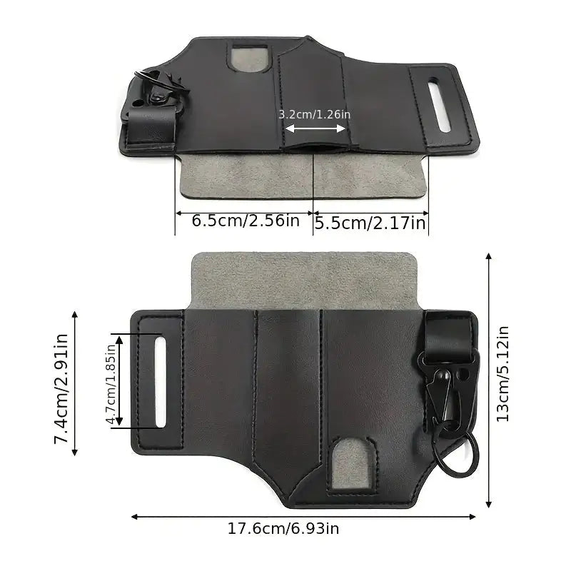 Tactical Multi Tool Belt Leather Bag Portable Tool Storage Bag Holster Outdoor Camping Hunting Waist PU Leather Pocket