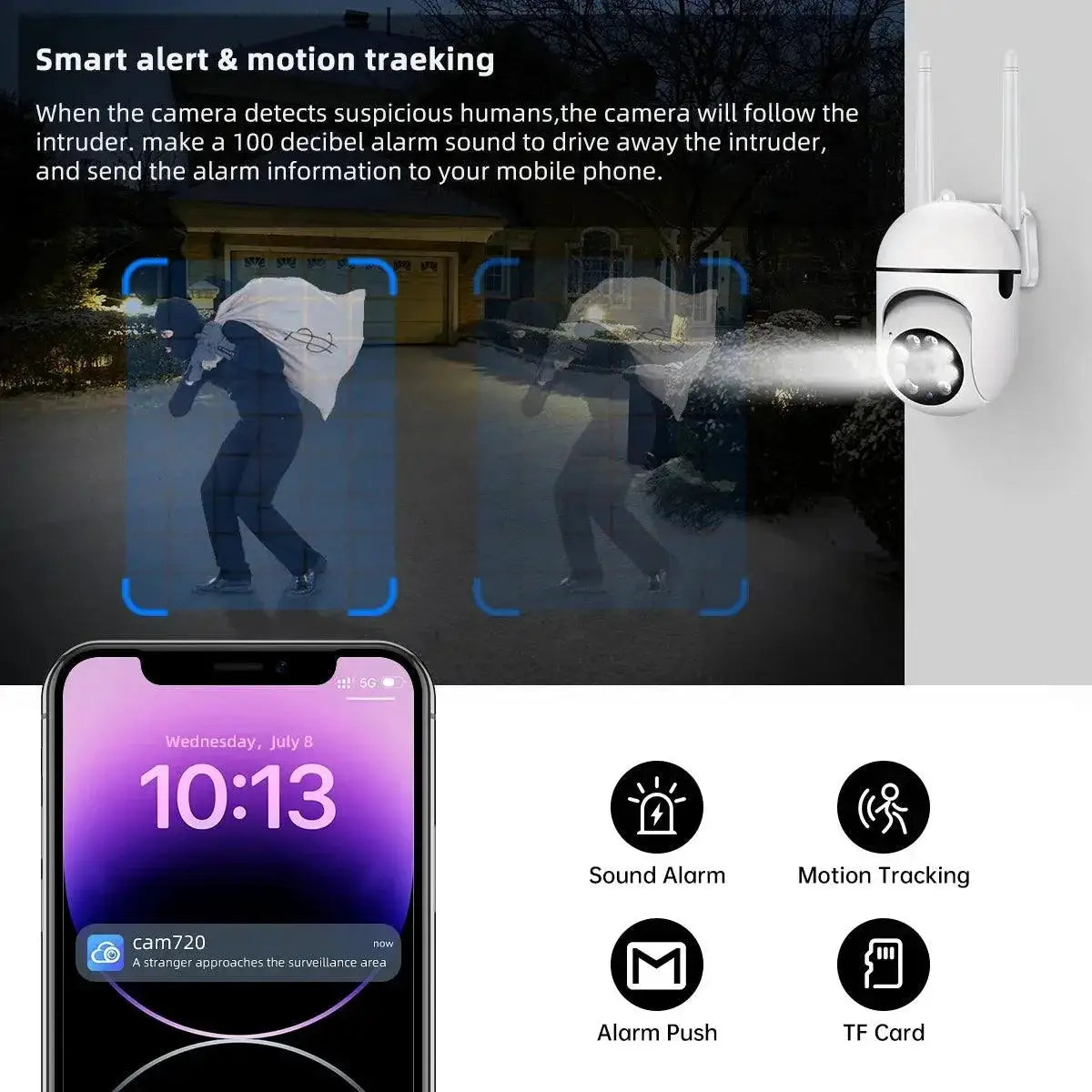 JOOAN 3MP Smart PTZ WiFi Security Camera For Home Use