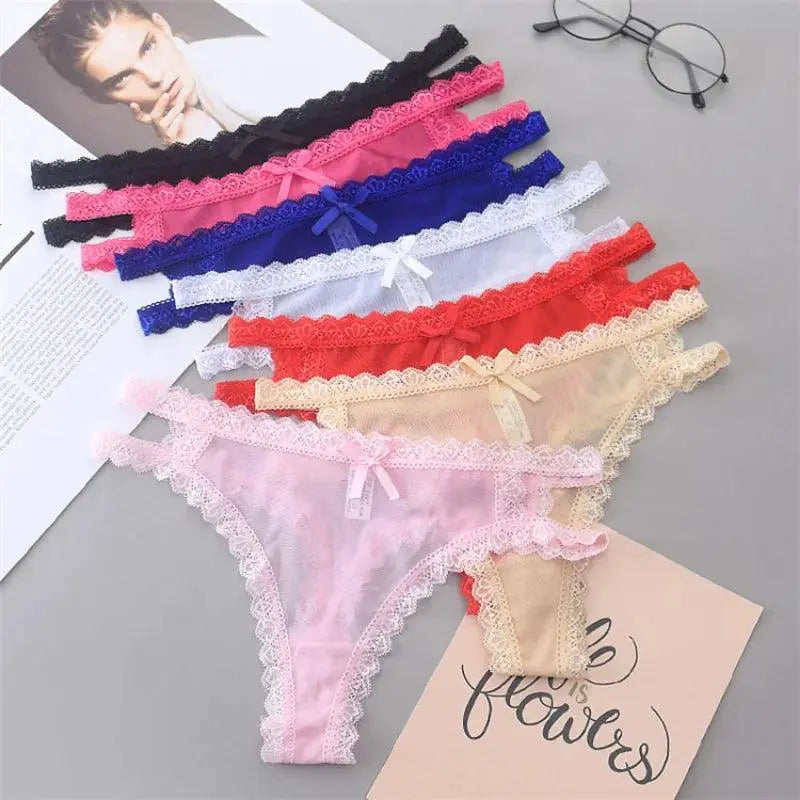 Seductive Lace G String Briefs Elegant Comfortable Lingerie
