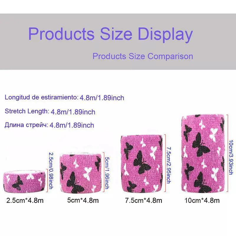 Printed Self Adhesive Elastic Bandage Colorful Sports Wrap