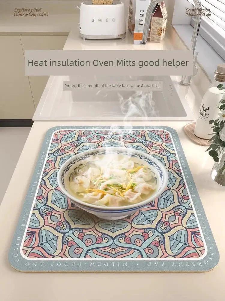 Kitchen Water Draining Pad Non Slip Insulation Mat