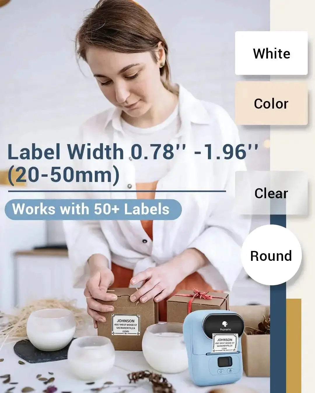 Phomemo M110 Thermal Label Printer Wireless Barcode Maker