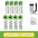 AA AAA Rechargeable Batteries - 3000Mah Capacity