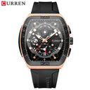 Mens Colorful Multi Functional Tonneau Quartz Watch