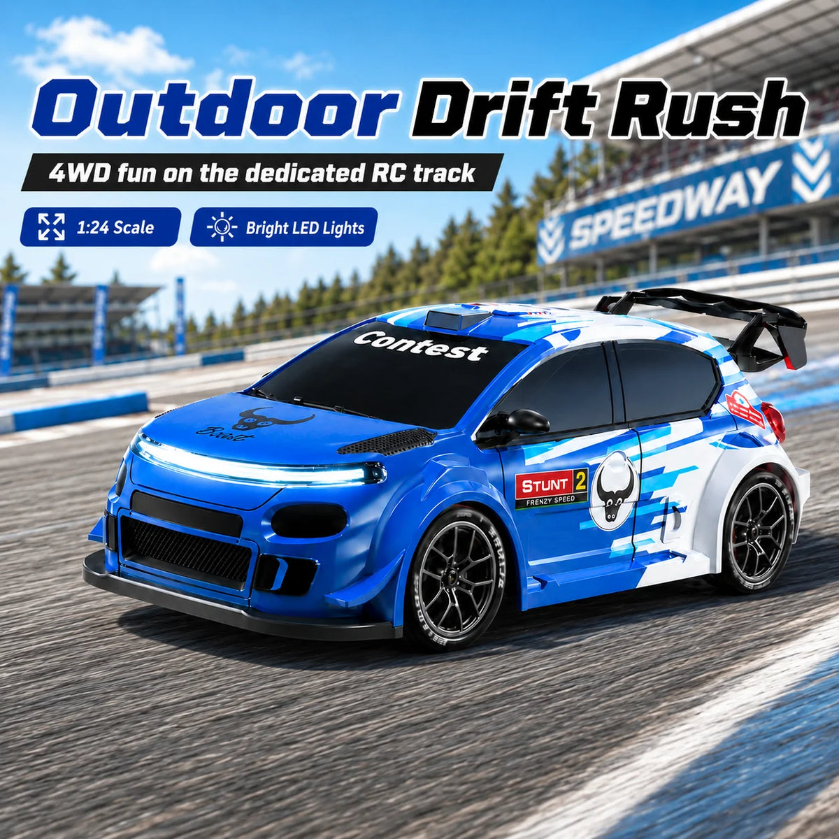 ZNLYRION : Scale RC Drift Car With Replaceable Racing Drift — product view 4