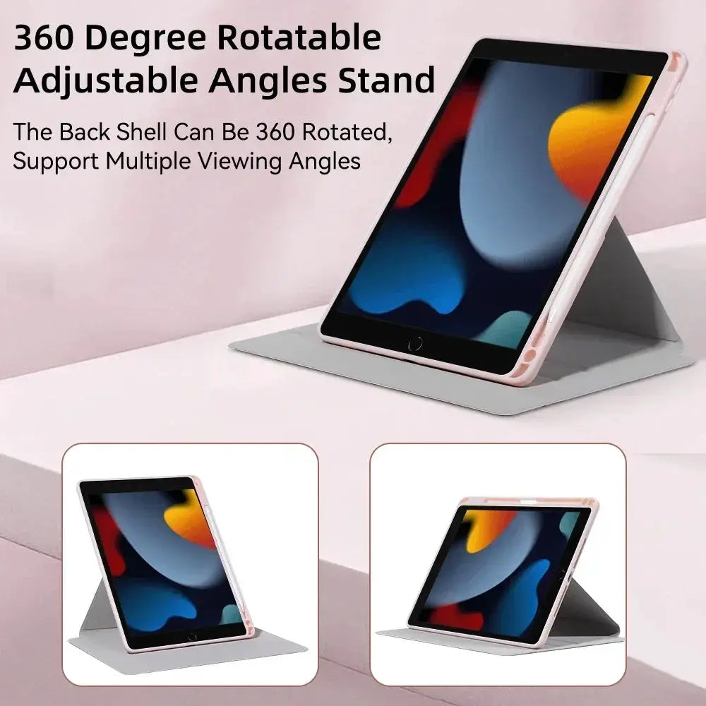 Acrylic Case 360 Rotating Cover For 2024 iPad Air M2 Pro M4