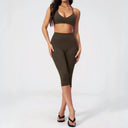 Women Yoga Set High Waist Leggings Crop Top