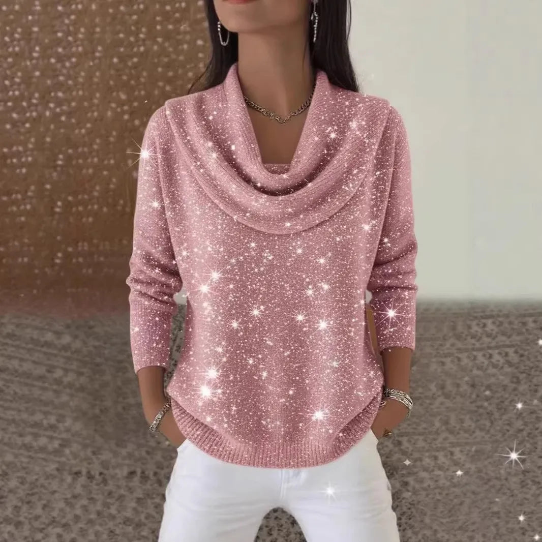 Long Sleeve Sequin Pullover Sweater