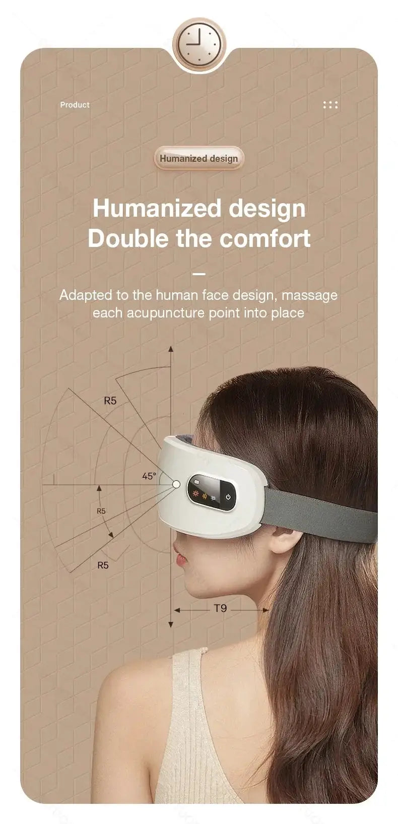 MUKASI Eye Massager With Heat Vibration Bluetooth Music