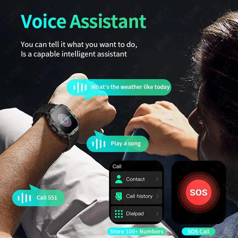 Voice Activated Fitness Smartwatch With AI Assistant Gear