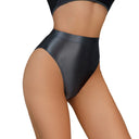 Sexy Women Shiny High Waist G-string Sheer Yoga Thong