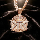 Crown Medallion Hip Hop Necklace