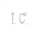 Moissanite Earrings in Sterling Silver Fashion FDEFE