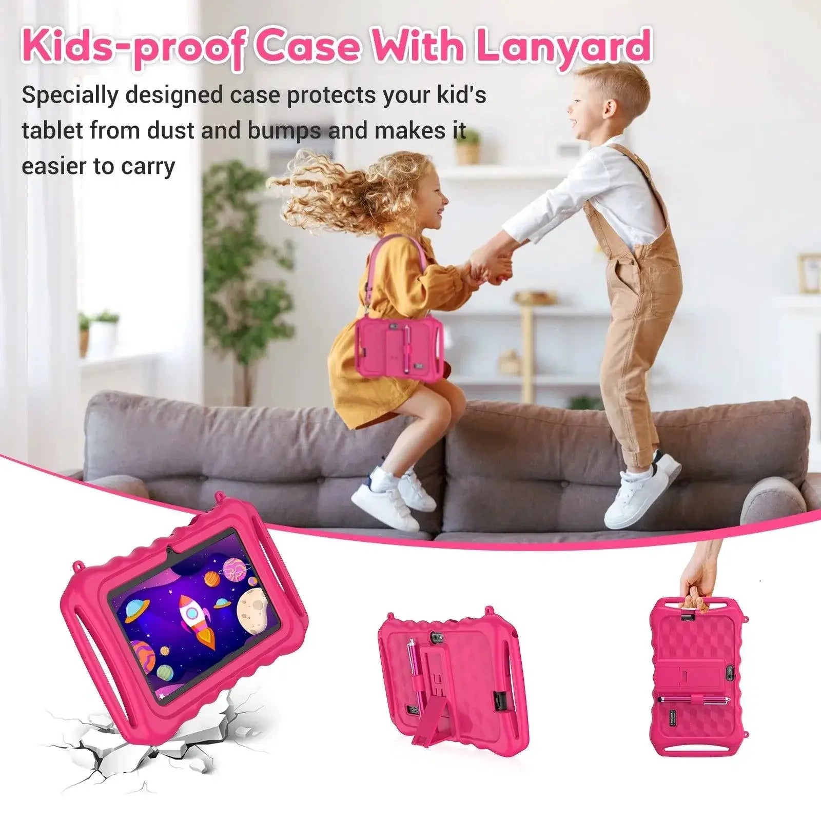 Xgody 7 Inch Kids Tablet With Educational Apps Bluetooth