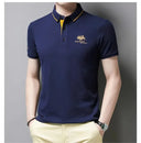 New Summer Korean Embroidered Polo Shirt Men's Luxury Top