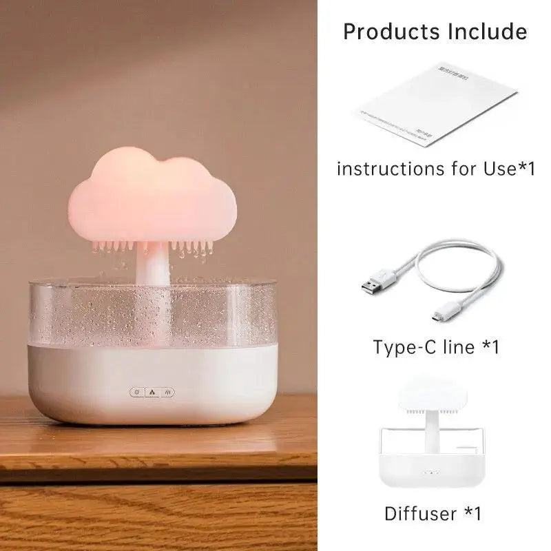 Rain Cloud Humidifier Aromatherapy Diffuser Night Light