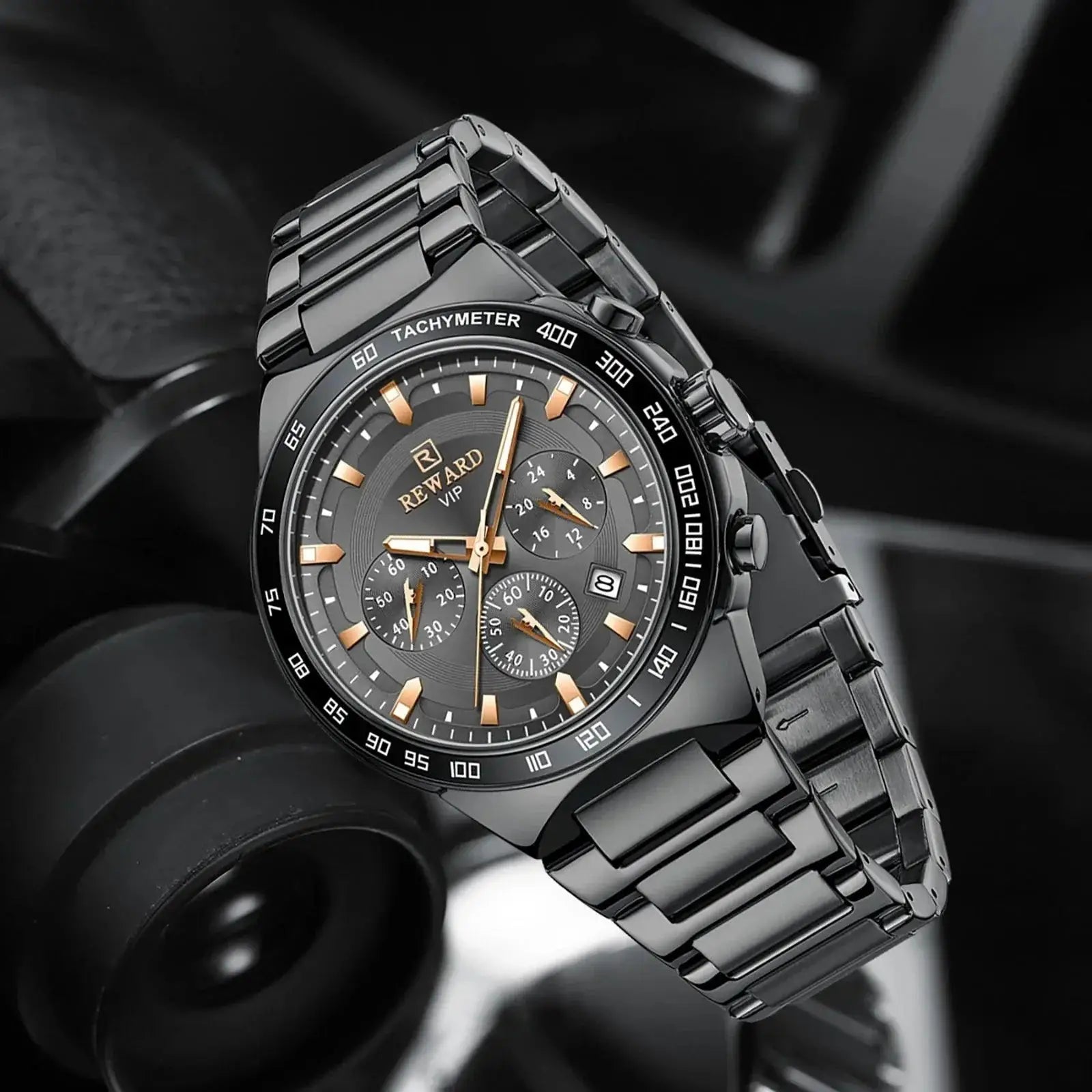 Luxury Chronograph Stainless Steel Watch for Fashionable Men