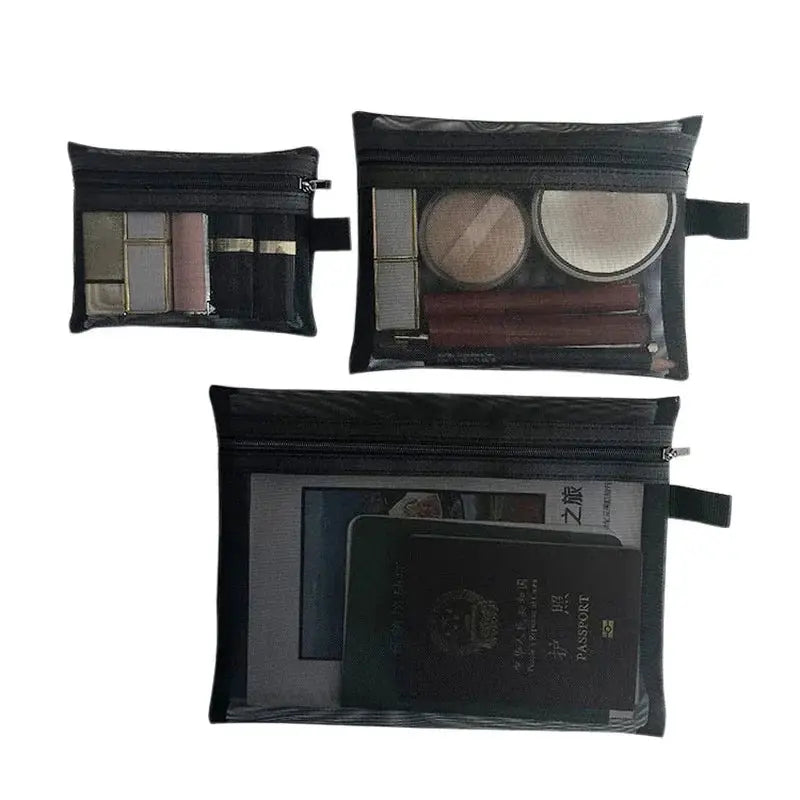 Large And Small Women's Transparent Mesh Makeup Organizer