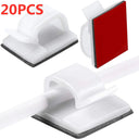Adhesive Wire Organizer Cable Holder Cord Management Harness Clamp Clip For Home PC Power USB Cable Wiring Desktop Cord Manager