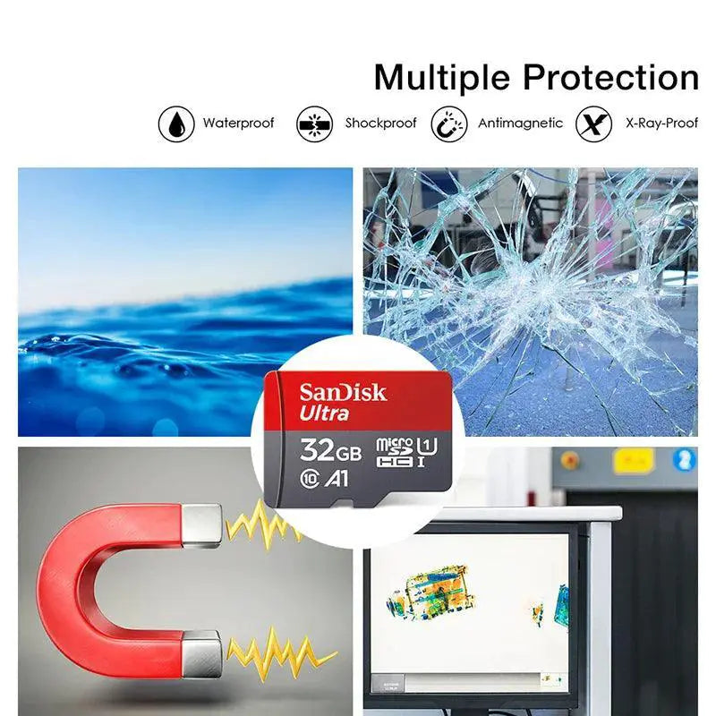 SanDisk Ultra MicroSD Card High Speed 128GB 256GB Options