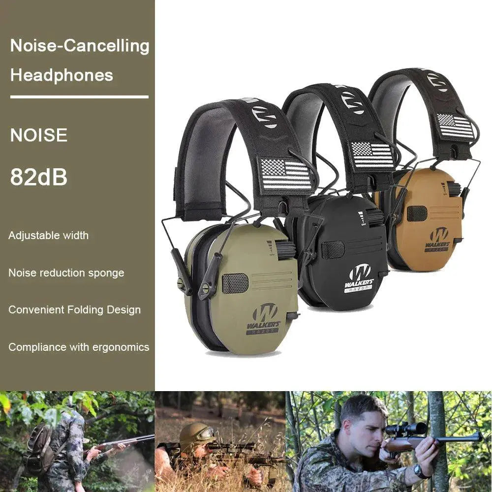 Noise Cancelling Earmuffs With Amplification For Shooting