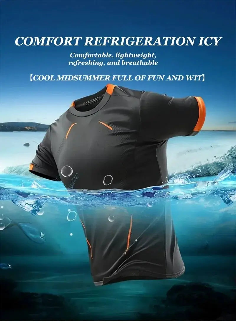 Mens Compression Shirt Fitness Gym Quick Dry Performance Tee