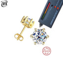 Moissanite Stud Earrings in Sterling Silver Fashion