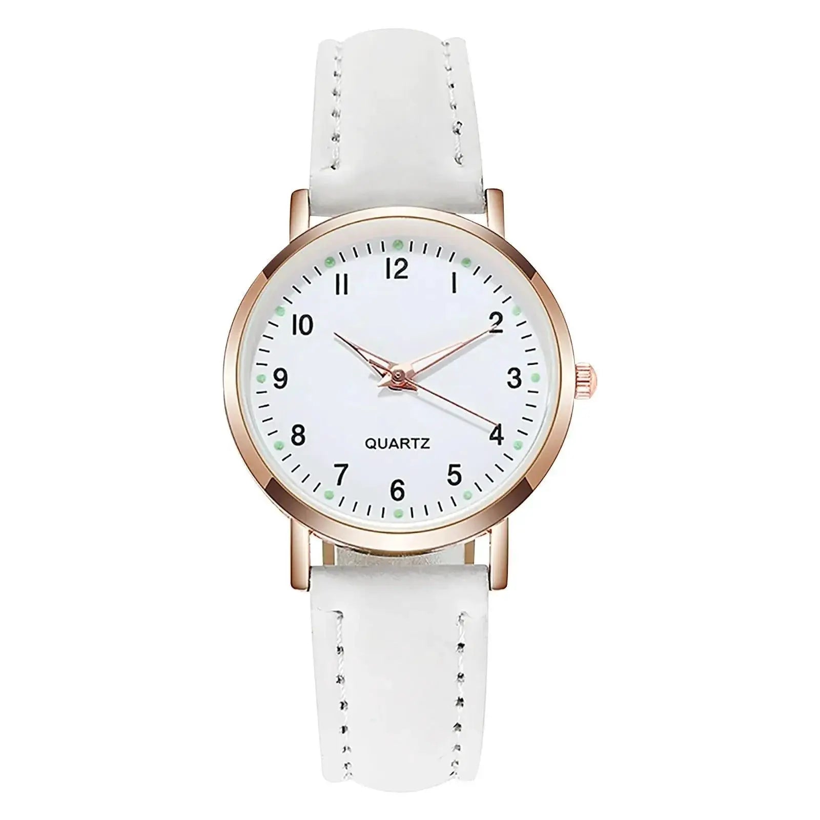 Fashion Leather Belt Watch Ladies Quartz Timepiece Elegant