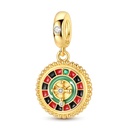Sparkling Gold Plated Camera Charm