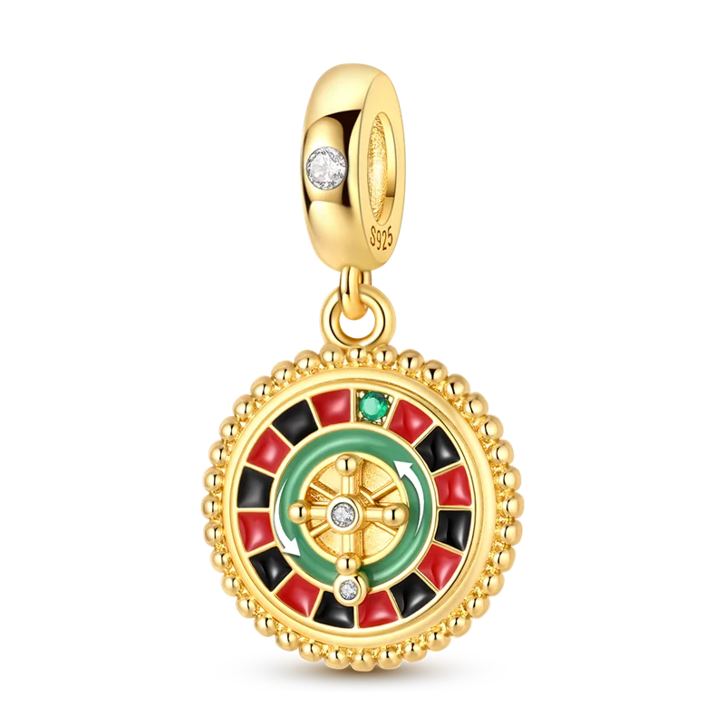 Sparkling Gold Plated Camera Charm
