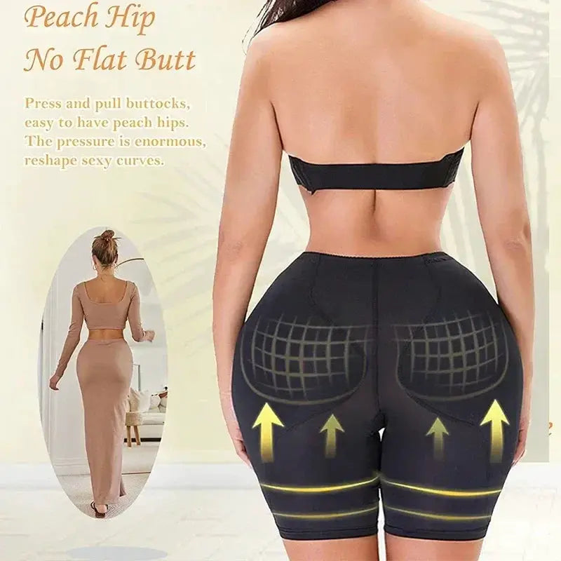 Guudia High Waist Butt Lifter Padded Shapewear Plus Size