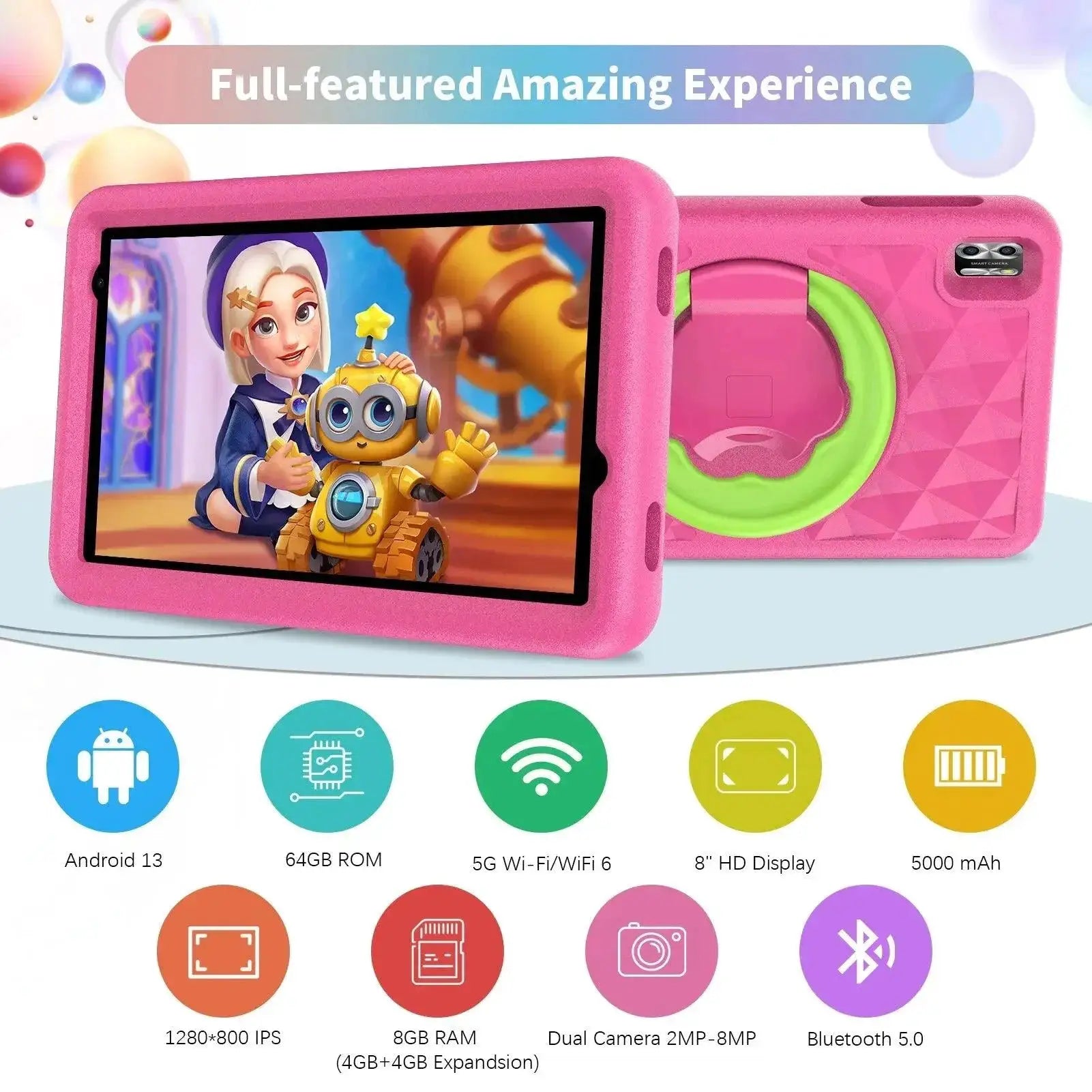 Educational Tablet For Kids Quad Core Dual Cameras