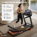 Space Saving Incline Treadmill 400 Lbs Capacity With 3 LED