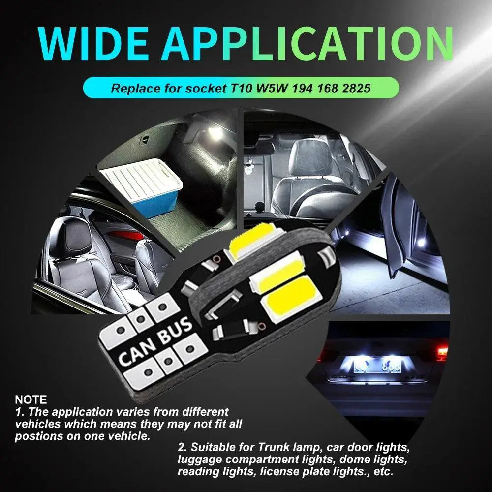 LED Car Interior Light Bulb Set Canbus 6000K W5W T10