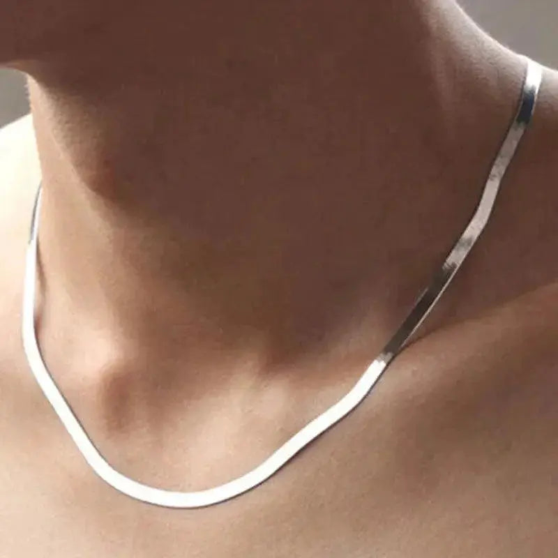 Elegant Gold and Silver Chain Necklace for Women Jewelry