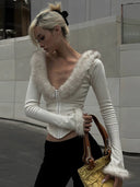 V Neck Button Casual Shirt