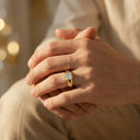 Princess Moissanite Ring In Wide
