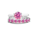 Moissanite Ring in Sterling Silver Piece