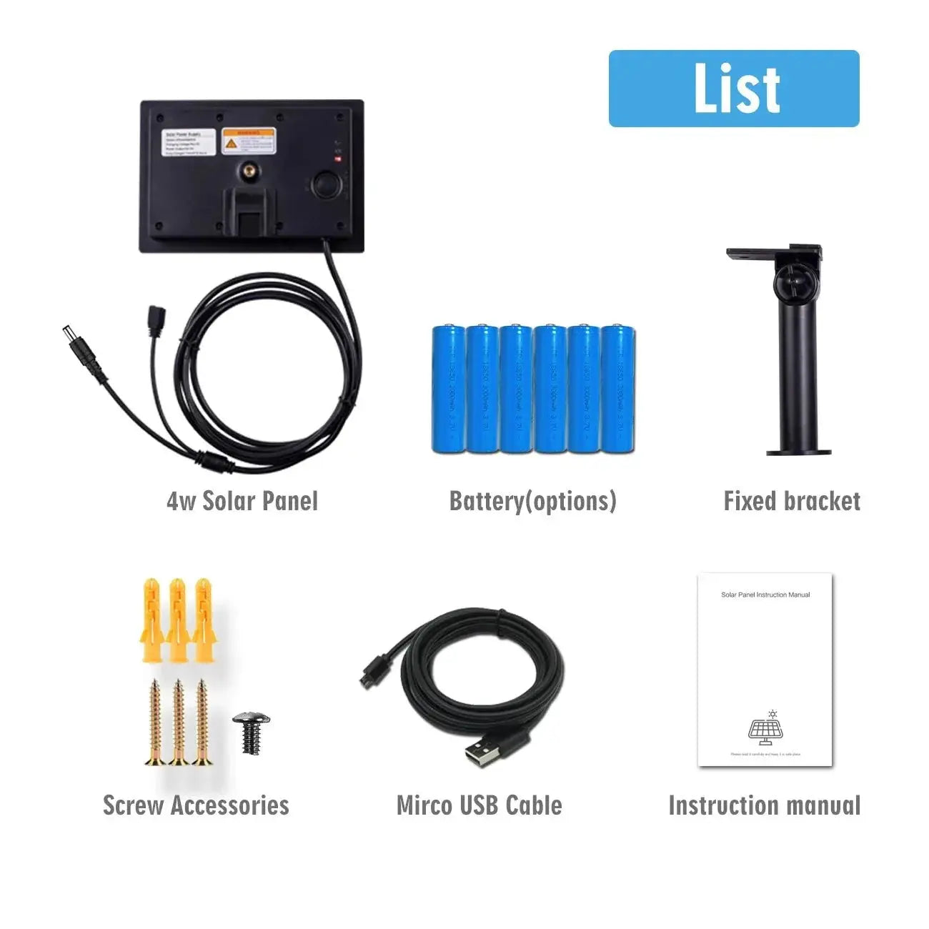 4W Waterproof Solar Panel 5V Output Micro USB Type C For 18650 Battery Charging - stepyours.com
