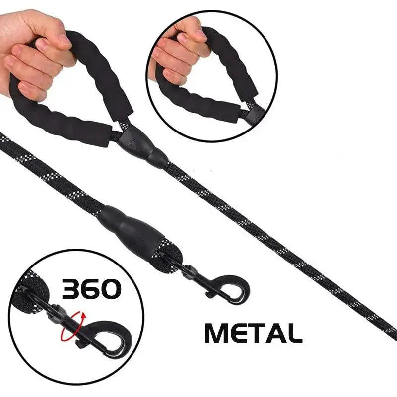 Strong Leash For Dogs With Soft Handle And Reinforced Design