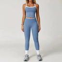 Women 2pc Fitness Set High Waist Bell Bottoms
