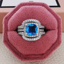 Luxury Gold Zircon Three Piece Ring Set