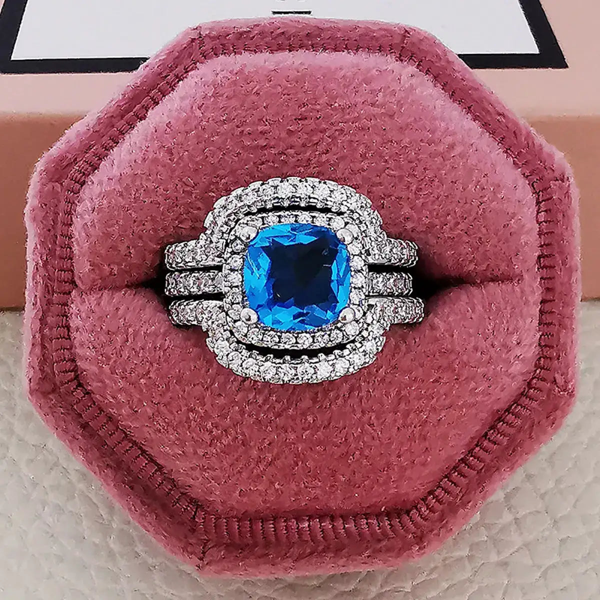 Luxury Gold Zircon Three Piece Ring Set — product image 6