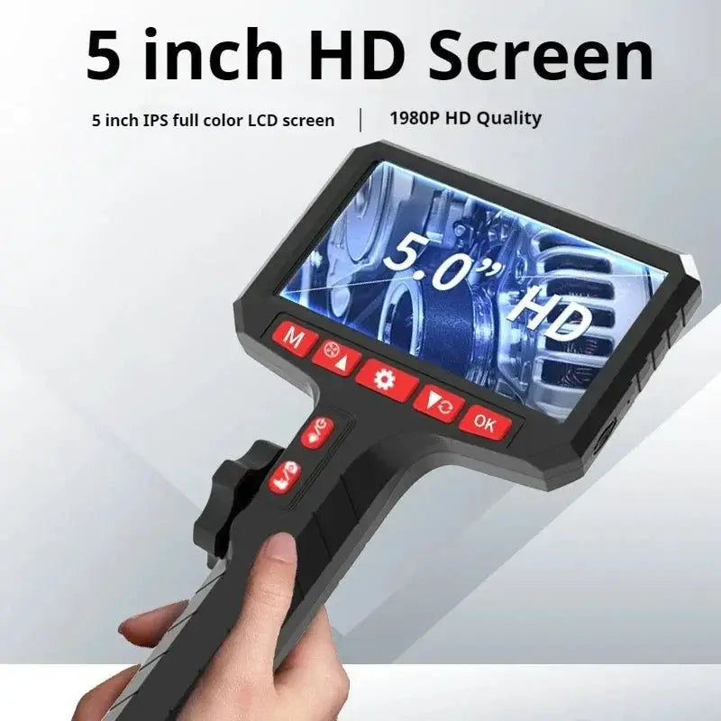 3.9mm HD Two Way Rotary Endoscope Camera 360 1080P 5.0 Inch IPS Screen Hooks - stepyours.com