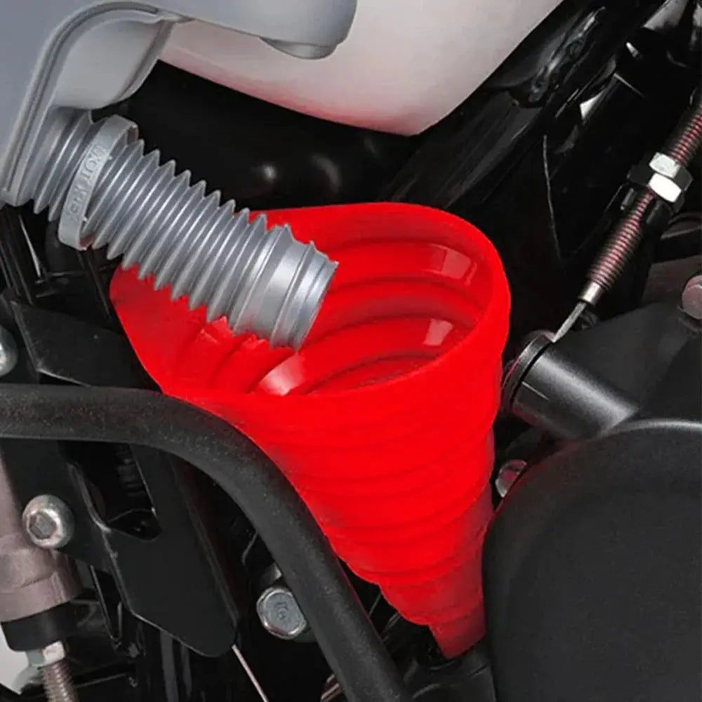 Car Engine Oil Funnel Universal Silicone Liquid Change - OurLum.com